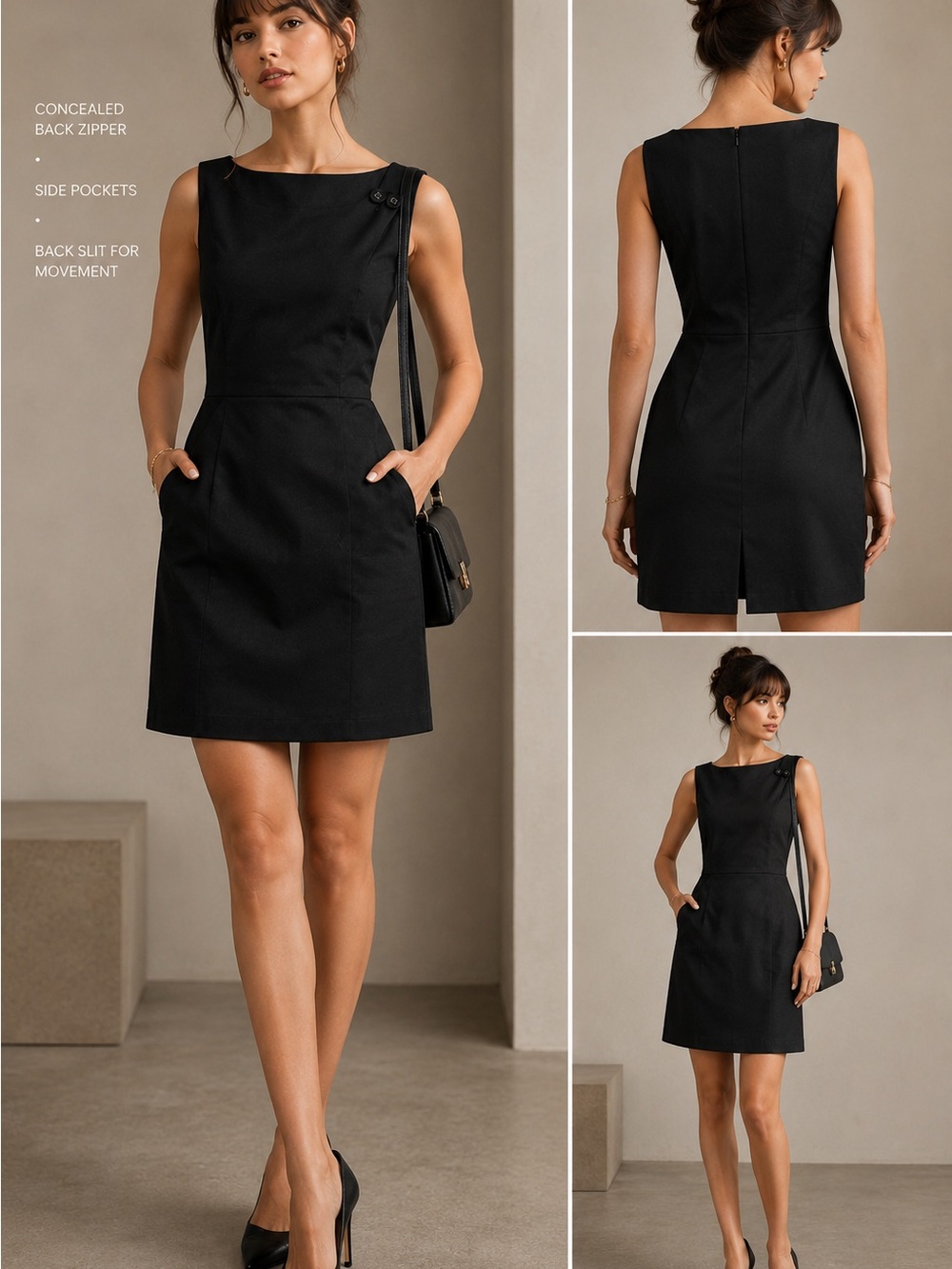 Banana Republic Black Sleeveless Mini Dress